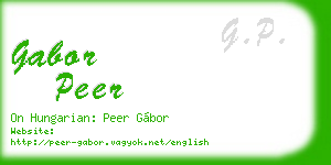 gabor peer business card